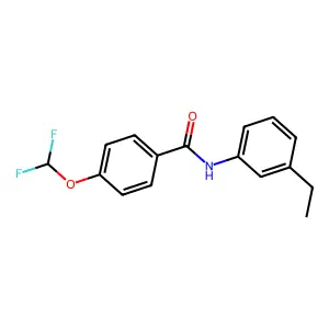 4-(difluoromethoxy)-N-(3-ethylphenyl)benzamide structure