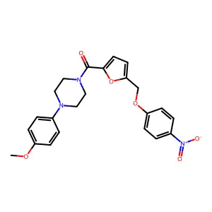 1-[5-({4-Nitrophenoxy}methyl)-2-furoyl]-4-(4-methoxyphenyl)piperazine structure