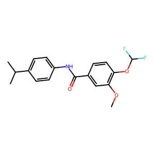 4-(difluoromethoxy)-N-(4-isopropylphenyl)-3-methoxybenzamide structure
