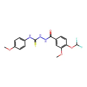 1-[[4-(Difluoromethoxy)-3-methoxybenzoyl]amino]-3-(4-methoxyphenyl)thiourea structure
