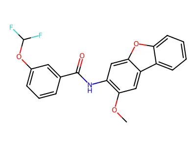 3-(difluoromethoxy)-N-(2-methoxydibenzofuran-3-yl)benzamide structure