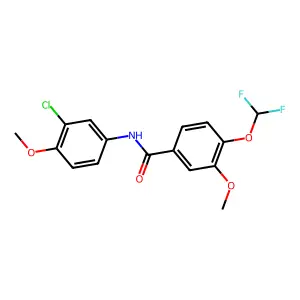 N-(3-chloro-4-methoxyphenyl)-4-(difluoromethoxy)-3-methoxybenzamide structure
