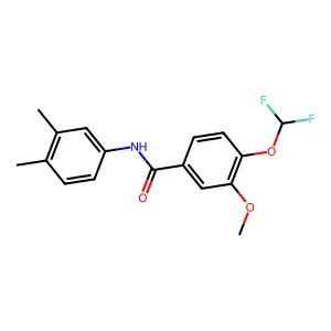 4-(difluoromethoxy)-N-(3,4-dimethylphenyl)-3-methoxybenzamide structure