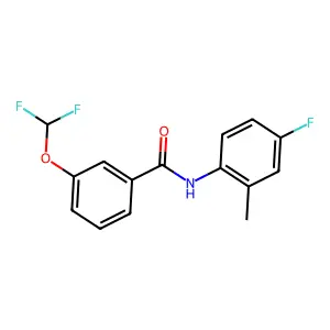 3-(difluoromethoxy)-N-(4-fluoro-2-methylphenyl)benzamide structure