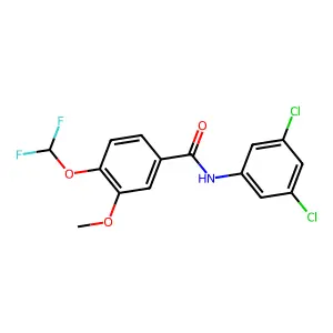 N-(3,5-dichlorophenyl)-4-(difluoromethoxy)-3-methoxybenzamide structure