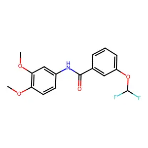 3-(difluoromethoxy)-N-(3,4-dimethoxyphenyl)benzamide structure