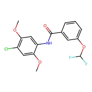 N-(4-chloro-2,5-dimethoxyphenyl)-3-(difluoromethoxy)benzamide structure