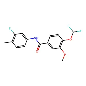 4-(difluoromethoxy)-N-(3-fluoro-4-methylphenyl)-3-methoxybenzamide structure