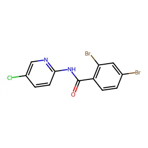 2,4-dibromo-N-(5-chloro-2-pyridinyl)benzamide structure