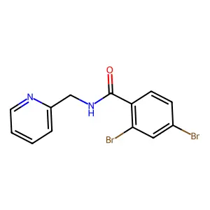 2,4-dibromo-N-(2-pyridinylmethyl)benzamide structure