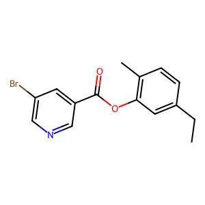 5-Ethyl-2-methylphenyl5-bromonicotinate structure