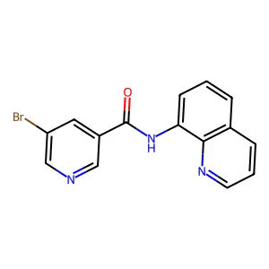5-bromo-N-(8-quinolinyl)nicotinamide structure