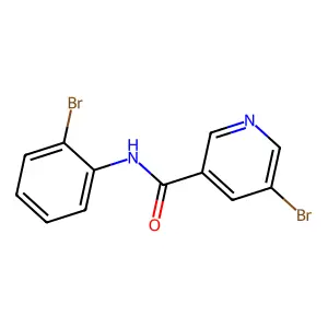 5-bromo-N-(2-bromophenyl)nicotinamide structure