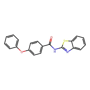 N-(1,3-benzothiazol-2-yl)-4-phenoxybenzamide structure