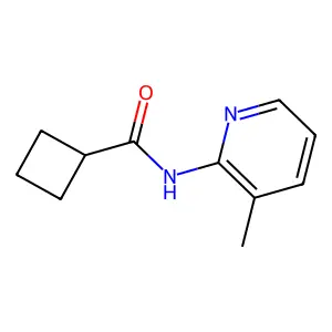 N-(3-methylpyridin-2-yl)cyclobutanecarboxamide structure