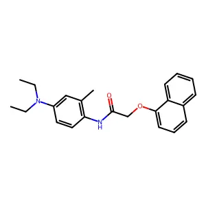 N-[4-(diethylamino)-2-methylphenyl]-2-naphthalen-1-yloxyacetamide structure