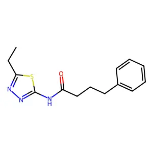 N-(5-ethyl-1,3,4-thiadiazol-2-yl)-4-phenylbutanamide structure