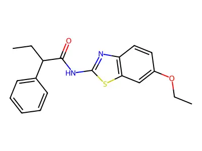 N-(6-Ethoxy-benzothiazol-2-yl)-2-phenyl-butyramide structure