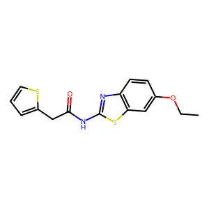 N-(6-ethoxy-1,3-benzothiazol-2-yl)-2-thiophen-2-ylacetamide structure