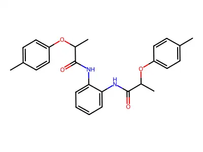 2-(4-methylphenoxy)-N-[2-[2-(4-methylphenoxy)propanoylamino]phenyl]propanamide structure