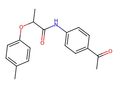 N-(4-acetylphenyl)-2-(4-methylphenoxy)propanamide structure