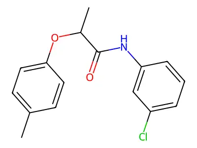 N-(3-chlorophenyl)-2-(4-methylphenoxy)propanamide structure