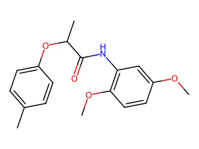N-(2,5-dimethoxyphenyl)-2-(4-methylphenoxy)propanamide structure