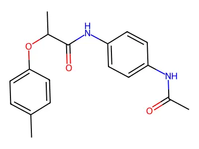 N-[4-(acetylamino)phenyl]-2-(4-methylphenoxy)propanamide structure
