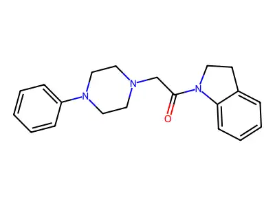 1-[(4-Phenyl-1-piperazinyl)acetyl]indoline structure