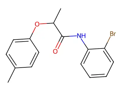 N-(2-bromophenyl)-2-(4-methylphenoxy)propanamide structure