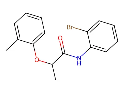 N-(2-bromophenyl)-2-(2-methylphenoxy)propanamide structure