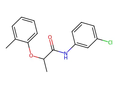 N-(3-chlorophenyl)-2-(2-methylphenoxy)propanamide structure