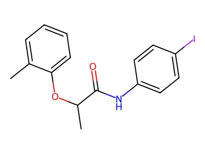 N-(4-iodophenyl)-2-(2-methylphenoxy)propanamide structure