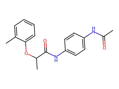 N-[4-(acetylamino)phenyl]-2-(2-methylphenoxy)propanamide structure