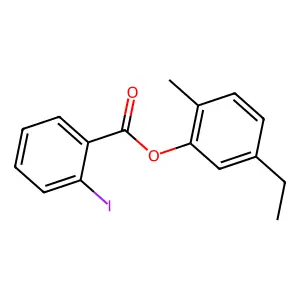 5-Ethyl-2-methylphenyl 2-iodobenzoate structure