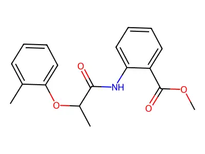 Methyl 2-{[2-(2-methylphenoxy)propanoyl]amino}benzoate structure