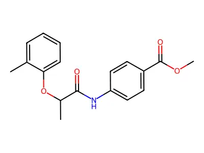 Methyl 4-[2-(2-methylphenoxy)propanoylamino]benzoate structure