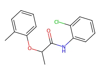 N-(2-chlorophenyl)-2-(2-methylphenoxy)propanamide structure