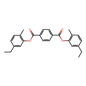 Bis(5-ethyl-2-methylphenyl) terephthalate structure