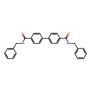 N-benzyl-4-[4-(benzylcarbamoyl)phenyl]benzamide structure