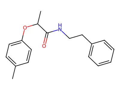 2-(4-methylphenoxy)-N-(2-phenylethyl)propanamide structure