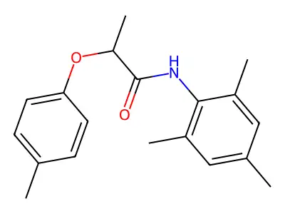 2-(4-methylphenoxy)-N-(2,4,6-trimethylphenyl)propanamide structure