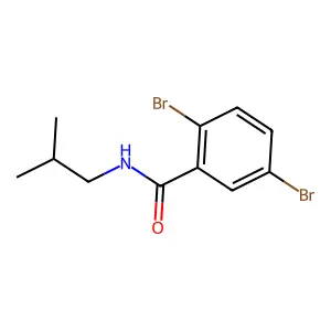 2,5-dibromo-N-(2-methylpropyl)benzamide structure
