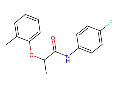 N-(4-fluorophenyl)-2-(2-methylphenoxy)propanamide structure