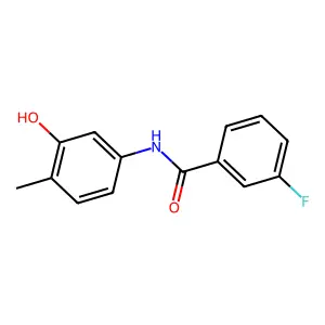 3-fluoro-N-(3-hydroxy-4-methylphenyl)benzamide structure