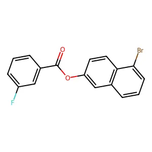 5-Bromo-2-naphthyl 3-fluorobenzoate structure