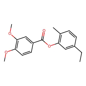 5-Ethyl-2-methylphenyl 3,4-dimethoxybenzoate structure