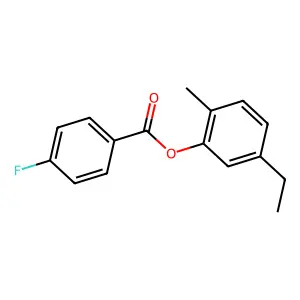 5-Ethyl-2-methylphenyl 4-fluorobenzoate structure