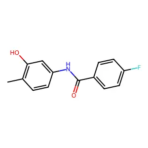 4-fluoro-N-(3-hydroxy-4-methylphenyl)benzamide structure