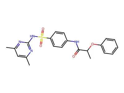 N-{4-[(4,6-dimethylpyrimidin-2-yl)sulfamoyl]phenyl}-2-phenoxypropanamide structure
